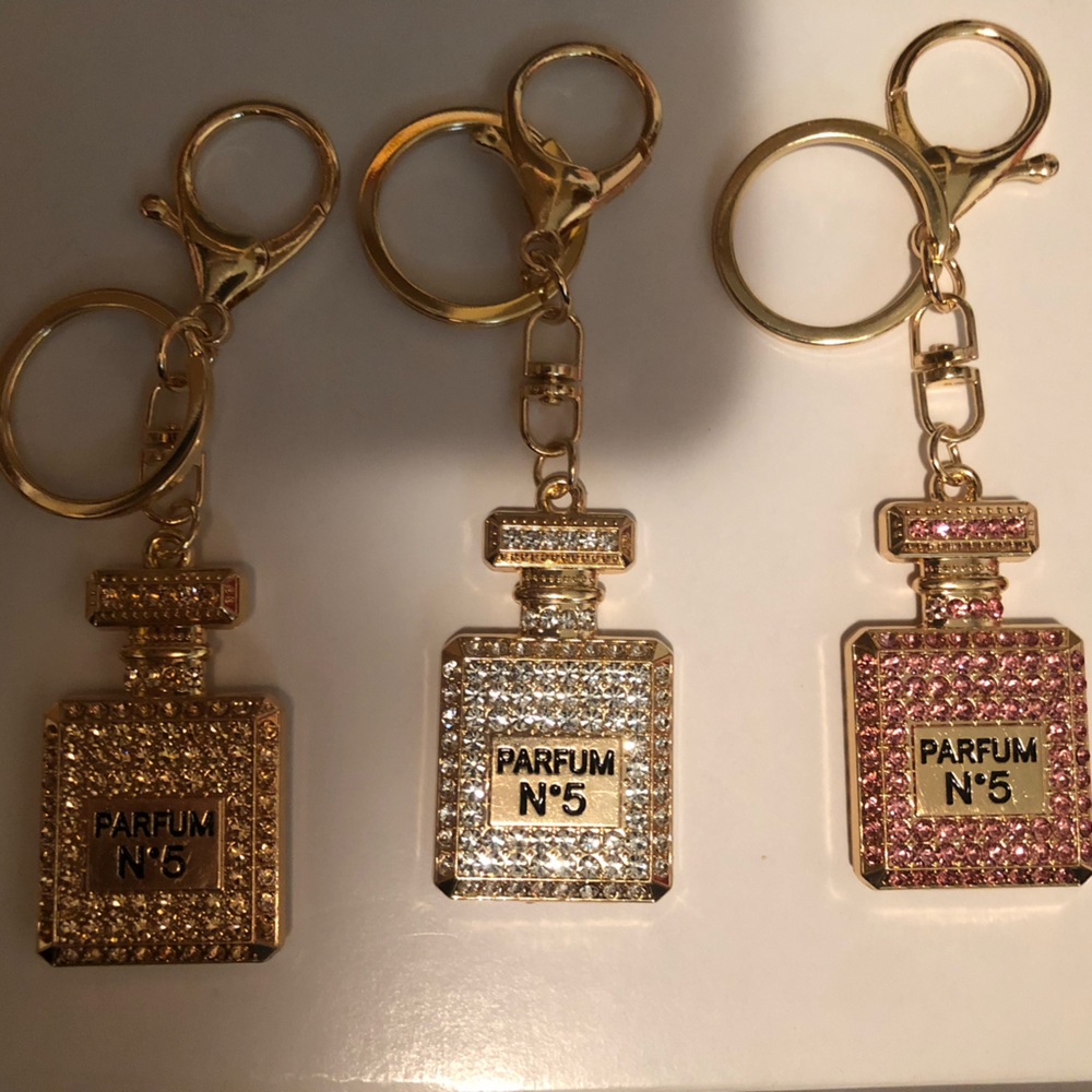 Perfume bottle Keychain/bag charms